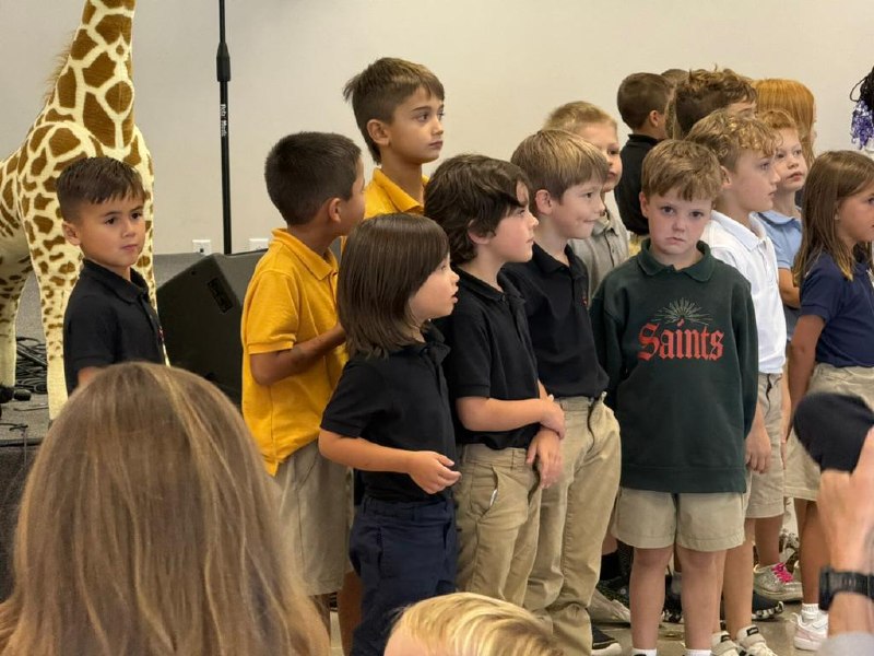Morning assembly hymn singing